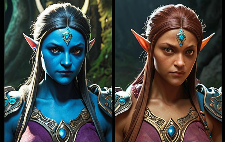 A split image or transformation showing the contrast of communication in Dota