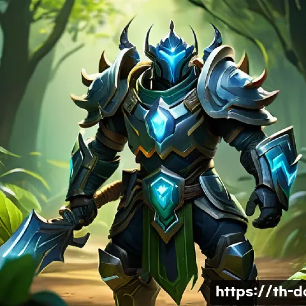 도타2 캐리 플레이 방법 - A dynamic esports scene featuring a skilled Dota 2 carry hero in mid-game action: the hero is wearin...