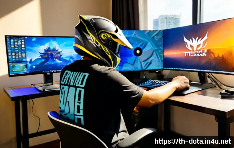 Home 13 도타2 스킨 디자인 경연 - Photorealistic esports skin design contest workspace in Bangkok, Thailand, Thai game artist wearing ...